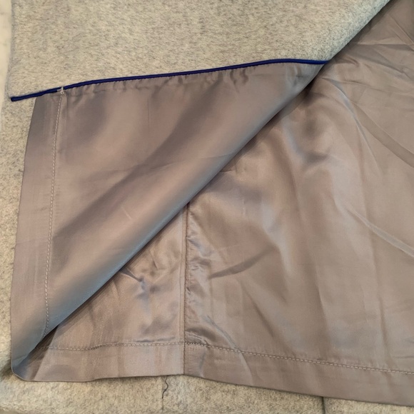 NWT French Connection light grey wool coat with fox fur collar size S - Picture 7 of 13